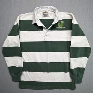 Vintage Barbarian‎ Rugby Shirt Men's M Forest Green Colorblock Heavyweight